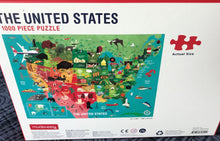 1,000-PIECE USA MAP WITH STATE CAPITALS/ART SYMBOLS FOR EACH PLACE (SO COLORFUL! SO FUN! GREAT FAMILY GIFT)