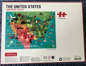 1,000-PIECE USA MAP WITH STATE CAPITALS/ART SYMBOLS FOR EACH PLACE (SO COLORFUL! SO FUN! GREAT FAMILY GIFT)