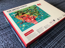 1,000-PIECE USA MAP WITH STATE CAPITALS/ART SYMBOLS FOR EACH PLACE (SO COLORFUL! SO FUN! GREAT FAMILY GIFT)