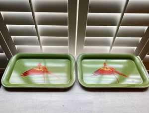 COLORFUL, MID-CENTURY, ALUMINUM "PARROT" TRAY