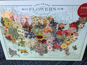 1,000-PIECE USA MAP, CREATED WITH THE STATE FLOWERS (SOOOOO PRETTY!)