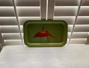 COLORFUL, MID-CENTURY, ALUMINUM "PARROT" TRAY