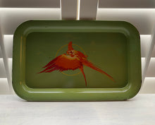 COLORFUL, MID-CENTURY, ALUMINUM "PARROT" TRAY