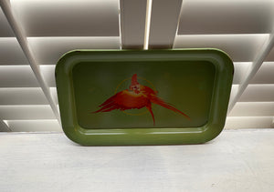 COLORFUL, MID-CENTURY, ALUMINUM "PARROT" TRAY