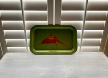 COLORFUL, MID-CENTURY, ALUMINUM "PARROT" TRAY