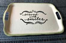 GORGEOUS MINT-GREEN/CREAM/BLACK SERVING TRAY