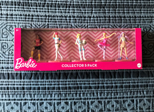 CUTE SPORT/CAREER-THEMED 5-BARBIE FIGURINE SET--GREAT GIFT! A RARE ITEM