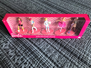 CUTE SPORT/CAREER-THEMED 5-BARBIE FIGURINE SET--GREAT GIFT! A RARE ITEM