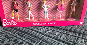 CUTE SPORT/CAREER-THEMED 5-BARBIE FIGURINE SET--GREAT GIFT! A RARE ITEM