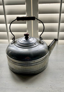 EXTRA-EXTRA HEAVYWEIGHT, MASSIVE "PAUL BUNYAN," VINTAGE TEA KETTLE (VERY RARE, VERY OLD, AND THE BIGGEST ONE YOU'LL EVER FIND!)