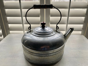 EXTRA-EXTRA HEAVYWEIGHT, MASSIVE "PAUL BUNYAN," VINTAGE TEA KETTLE (VERY RARE, VERY OLD, AND THE BIGGEST ONE YOU'LL EVER FIND!)