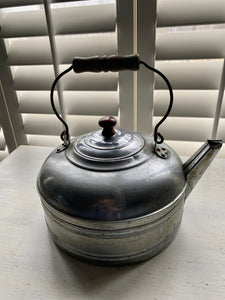 EXTRA-EXTRA HEAVYWEIGHT, MASSIVE "PAUL BUNYAN," VINTAGE TEA KETTLE (VERY RARE, VERY OLD, AND THE BIGGEST ONE YOU'LL EVER FIND!)