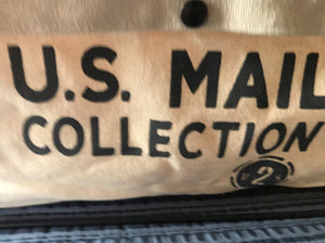 VERY SPECIAL, STURDY, BEAUTIFUL "U.S. MAIL" CANVAS/METAL/LEATHER-LOOK STORAGE BIN (THREE SIZES)