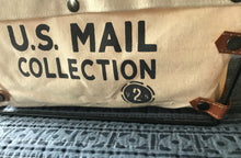 VERY SPECIAL, STURDY, BEAUTIFUL "U.S. MAIL" CANVAS/METAL/LEATHER-LOOK STORAGE BIN (THREE SIZES)