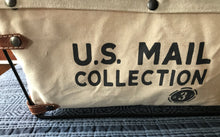 VERY SPECIAL, STURDY, BEAUTIFUL "U.S. MAIL" CANVAS/METAL/LEATHER-LOOK STORAGE BIN (THREE SIZES)