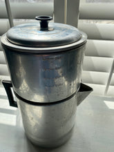 HUGE, FOUR-PIECE DRIP-O-LATOR VINTAGE ALUMINUM COFFEE POT SET (18-CUP "THE BETTER DRIP COFFEE MAKER")--MADE IN THE USA