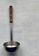 VINTAGE EKCO FORGE WOOD-HANDLED, STAINLESS STEEL LADLE--MADE IN THE USA