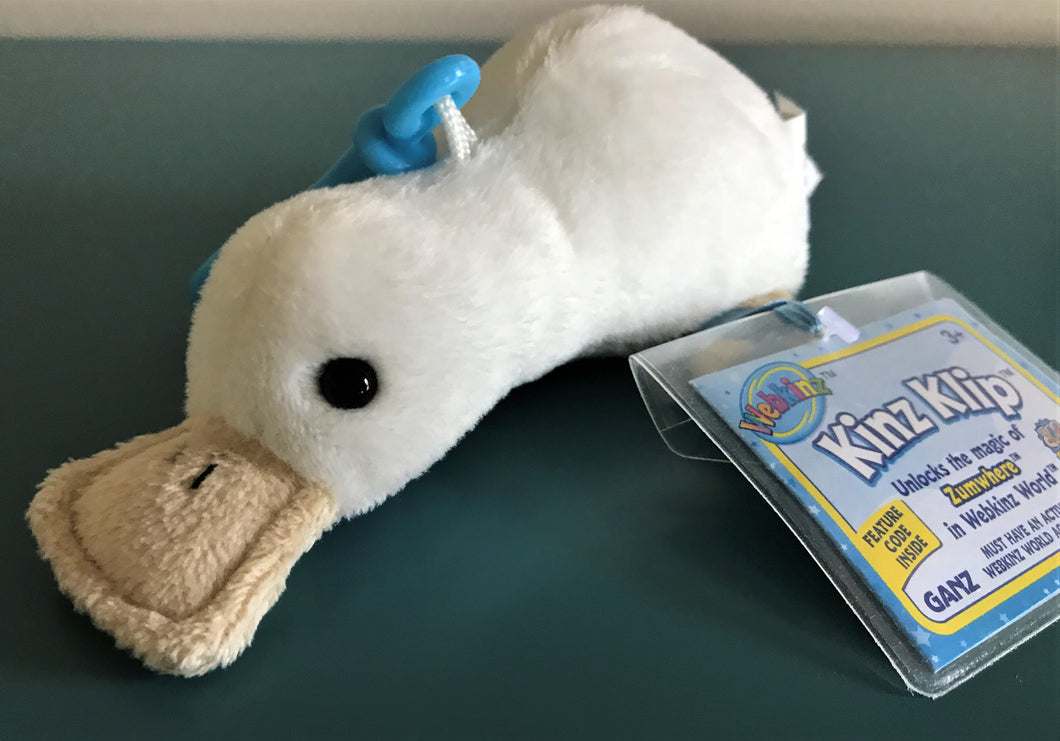 VINTAGE GANZ WEBKINZ KINZ KLIP PLATYPUS (RARER)