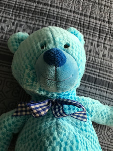 LIKE-NEW BEAUTIFUL BLUE TEDDY BEAR