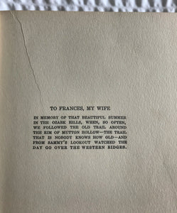 VERY, VERY RARE ITEM! FIRST EDITION "THE SHEPHERD OF THE HILLS" (SEPTEMBER, 1907) BY HAROLD BELL WRIGHT