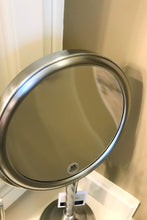 I FEEL PRETTY! GORGEOUS, TALL, SATIN NICKEL MAKE-UP MIRROR (NEW)