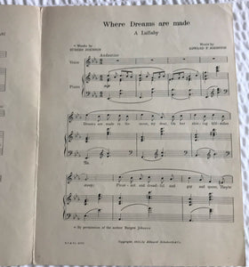 1901 VINTAGE "THREE GREEN BONNETS" SHEET MUSIC