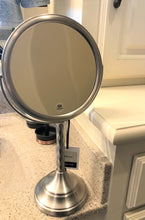 I FEEL PRETTY! GORGEOUS, TALL, SATIN NICKEL MAKE-UP MIRROR (NEW)