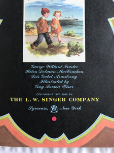 CHARMING VINTAGE SCHOOL BOOK "SUNSHINE AND RAIN" (1949 SAMPLE COPY IN EXCELLENT CONDITION)