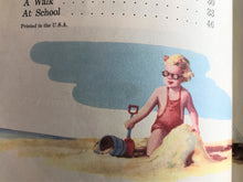 CHARMING VINTAGE SCHOOL BOOK "SUNSHINE AND RAIN" (1949 SAMPLE COPY IN EXCELLENT CONDITION)