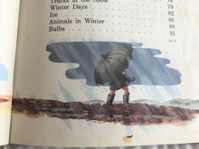 CHARMING VINTAGE SCHOOL BOOK "SUNSHINE AND RAIN" (1949 SAMPLE COPY IN EXCELLENT CONDITION)