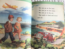 CHARMING VINTAGE SCHOOL BOOK "SUNSHINE AND RAIN" (1949 SAMPLE COPY IN EXCELLENT CONDITION)