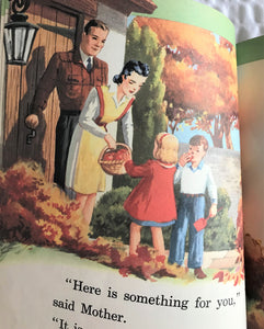 CHARMING VINTAGE SCHOOL BOOK "SUNSHINE AND RAIN" (1949 SAMPLE COPY IN EXCELLENT CONDITION)