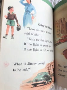 CHARMING VINTAGE SCHOOL BOOK "SUNSHINE AND RAIN" (1949 SAMPLE COPY IN EXCELLENT CONDITION)