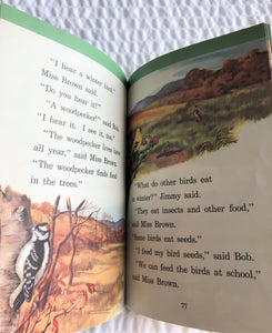 CHARMING VINTAGE SCHOOL BOOK "SUNSHINE AND RAIN" (1949 SAMPLE COPY IN EXCELLENT CONDITION)