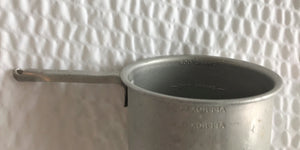 VINTAGE ALUMINUM, COMMERCIAL 14-OUNCE MEASURING SCOOP WITH ROUND BOTTOM