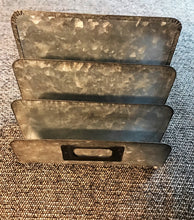 GALVANIZED NAPKIN HOLDER OR BILL/FILE/LETTER HOLDER (WITH FILE-NAME HOLDER ON THE FRONT)