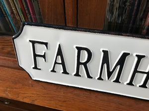 BEAUTIFUL, BLACK-AND-IVORY, HEAVY METAL "FARMHOUSE" WALL DECOR