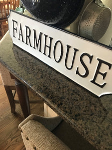 BEAUTIFUL, BLACK-AND-IVORY, HEAVY METAL "FARMHOUSE" WALL DECOR