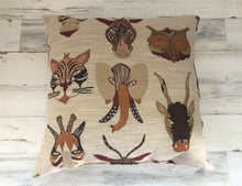 AFRICAN-STYLE ANIMAL MASKS THROW PILLOW (IN THE SPIRIT OF THE LION KING)