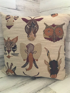 AFRICAN-STYLE ANIMAL MASKS THROW PILLOW (IN THE SPIRIT OF THE LION KING)