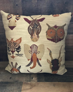 AFRICAN-STYLE ANIMAL MASKS THROW PILLOW (IN THE SPIRIT OF THE LION KING)