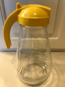 H U G E, VINTAGE SYRUP DISPENSER WITH GOLD TOP (VERY RARE ITEM)