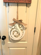 LARGE, LIGHTWEIGHT, SCROLLED "S" MONOGRAM WITH BURLAP RIBBON HANGER