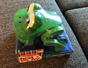 HOPPITY-HOP-HOPPING, SUPER-CUTE GREEN FROGGIE PULL-ALONG TOY