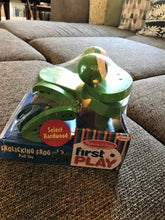 HOPPITY-HOP-HOPPING, SUPER-CUTE GREEN FROGGIE PULL-ALONG TOY