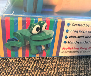 HOPPITY-HOP-HOPPING, SUPER-CUTE GREEN FROGGIE PULL-ALONG TOY