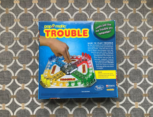 UH-OH! TROUBLE! (JUST KIDDING--IT'S ONLY "TROUBLE," THE VERY FUN FAMILY GAME)