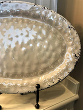 HUGE, BEAUTIFUL, ANTIQUE-LOOK IVORY PLATTER (MELAMINE/EXTRA-STURDY)