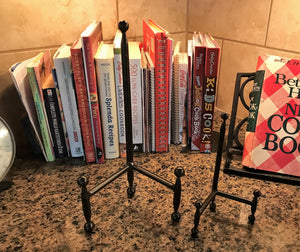 SMALL/LARGE CAST IRON TRIPOD-STYLE EASELS/STANDS