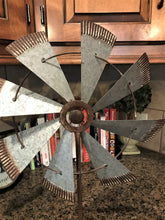 B I G  AND  B E A U T I F U L  AND  R U S T I C  GALVANIZED WINDMILL SITTING DECOR